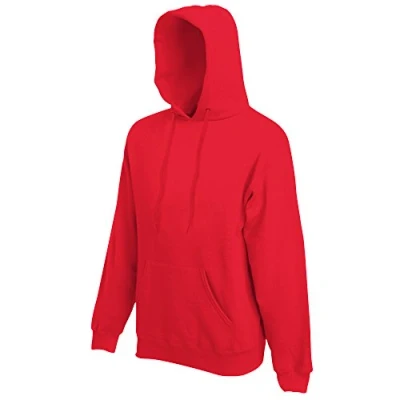 Image of Fruit of the Loom Men&#039;s Pull over Premium Hooded Sweat, Red, Medium