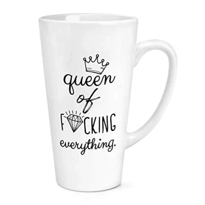 Image of Diamond Queen of F King Everything 17oz Large Latte Mug Cup