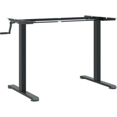 Image of vidaXL Standing Desk Frame Black 94 135x60x70 114 cm Adjustable Powder Coated Steel for Office &amp; Home