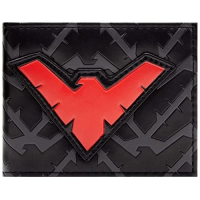 Image of Nightwing The New 52 Kryptonian Bird Badge Wallet Bi Fold ID &amp; Card Holder, Black