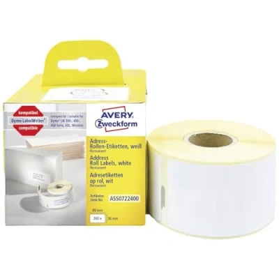Image of Avery Zweckform White 260 Items 89 x 36 mm