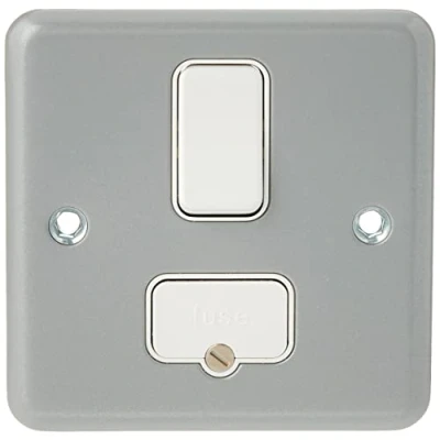 Image of MK Metalclad Plus K0942 ALM 13 amp Double Pole Switched Connection Unit, Grey