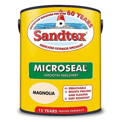 Image of Sandtex Ultra Smooth Masonry Paint 5 Litre Magnolia
