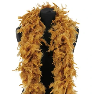 Image of Deluxe Gold Feather Boa 100g 180cm