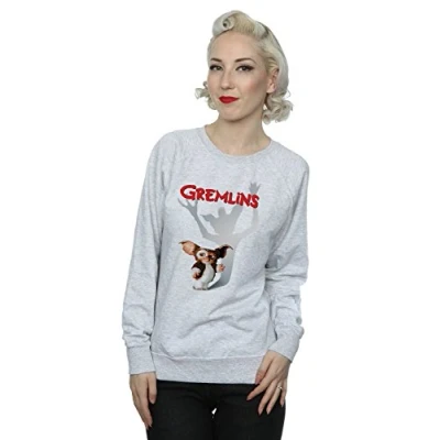 Image of Gremlins Women&#039;s Gizmo Shadow Sweatshirt Small Heather Grey