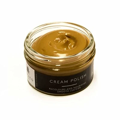 Image of Famaco 50ml Tan Naturel Leather Deluxe Cream Polish for Boot and Shoe with Application Brush Nourish Protector Kit Boots Shoes
