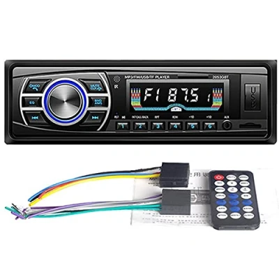Image of Car Radio 12V/24V Truck Bluetooth 1 Din Stereo Player AUX ISO Interface MP3 FM/USB/Radio with Remote Control