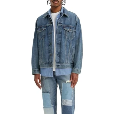 Image of Levi&#039;s Men&#039;s New Relaxed Fit Trucker Jacket, Waterfalls, XL
