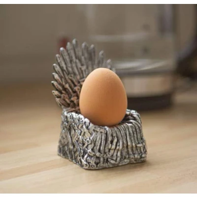 Image of Marco Paul Novelty Throne Egg Cup Kitchen Holder Iron Chair Replica Miniature Gift GOT Fan Present Tableware Home Décor