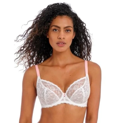 Image of Freya Womens Offbeat Plunge Bra White material_polyamide Size 28D