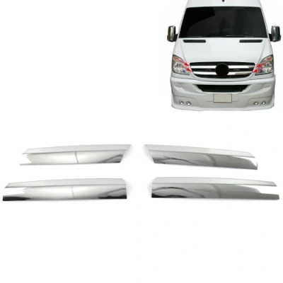 Image of ROBUST 4 Pcs Chrome Front Grill Cover Stainless Steel for Mercedes Sprinter W906 2006 2013