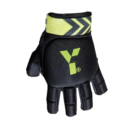 Image of Y1 Hockey, MK7 Glove, Field Hockey Reinforced Plastic Open Palm Design, Full Hand Protection, Kids Gloves, As Used by International Players (L)