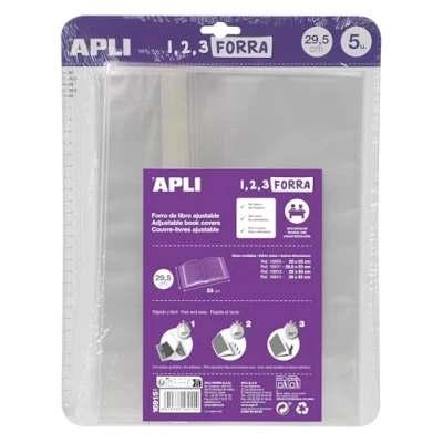 Image of APLI 16915 Book Cover with Adjustable Flap Polypropylene 295mm