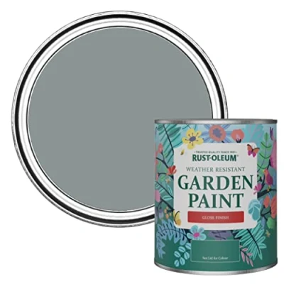Image of Rust Oleum Grey Mould Resistant Garden Paint In Gloss Finish Slate 750ml
