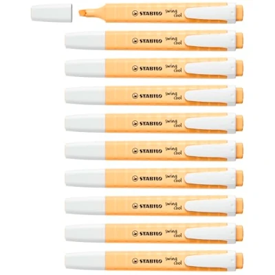 Image of Highlighter STABILO swing cool Pastel Pack of 10 Pale Orange
