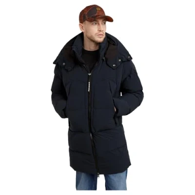 Image of G Star Men&#039;s Whistler Padded Hooded Parka 2.0, Blue (salute D25347 D518 C742), S