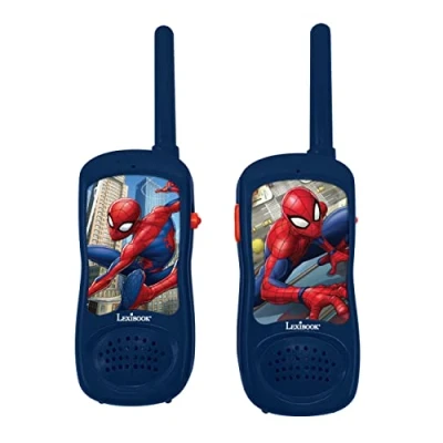 Image of Lexibook Spiderman, Walkie Talkies, Communication Game for Kids, Children&#039;s Game, Belt Clip, Battery Operated, Red and Blue, TW11SP, One Size Fits All, Assorted Model