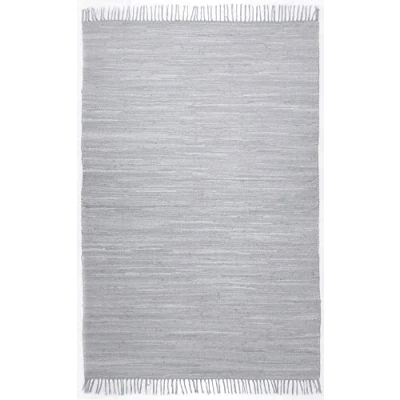 Image of Theko Happy Cotton Rug, 100% Cotton, Grey, 60 cm x 120
