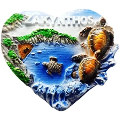 Image of Zakynthos Greece Fridge Magnet Refrigerator Decoration Sticker Souvenir Resin Crafts