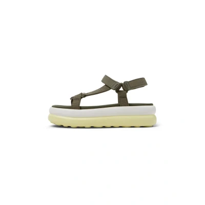 Image of Camper Flota UP Platform sandals, Women&#039;s, Size: 7, Mittelgrün Textile