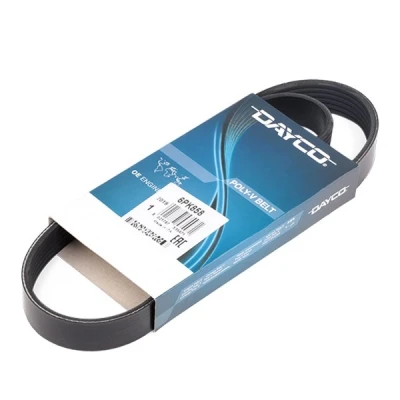 Image of 045903137E V ribbed belt DAYCO 6PK858 858,0mm 6 VOLKSWAGEN: Polo IV Hatchback, Fox SEAT: Ibiza 3, AUDI: A2