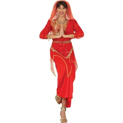 Image of Fiestas Guirca Belly Dance Bollywood Woman Fancy Dress Costume Adult Women Size 14 16