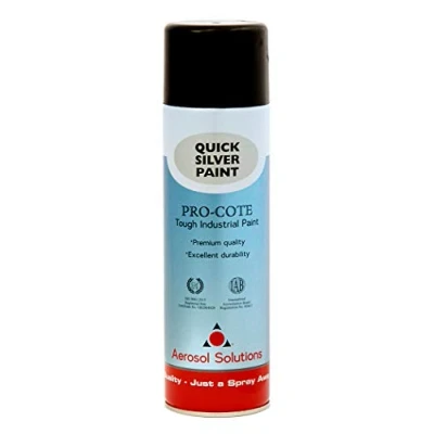 Image of Aerosol Solutions Pro Cote Quick Silver Spray Paint 500ml