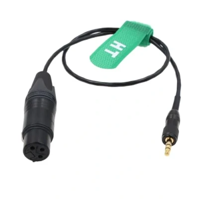 Image of HangTon Microphone Audio Cable for Sony UWP D11 D21 Sennheiser SK500 G4 Transmitter XLR 3 Pin Female to Locking 3.5mm 1/8&quot; TRS 20&quot;