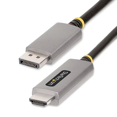 Image of StarTech.com 6ft (2m) DisplayPort to HDMI Adapter Cable, 8K 60Hz, 4K 144Hz, HDR10, DP 1.4 2.1 Active Video Converter, Desktop Monitor (133DISPLAYPORTHDMI21)