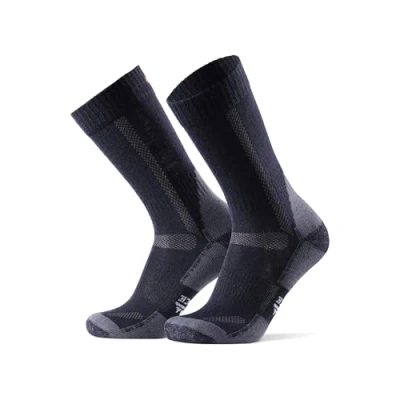 Image of DANISH ENDURANCE Hiking Thermal Socks, Merino Wool Walking Premium Comfort Work Cushioned Blister Warm Winter for Men &amp; Women, Unisex, Navy Blue, 6 8