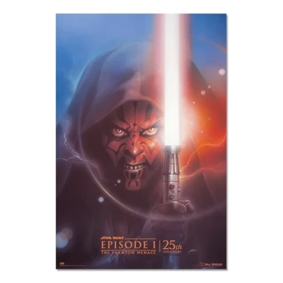 Image of Grupo Erik Star Wars: The Phantom Menace 25th Anniversary Poster 36 x 24 inches / 91.5 61 cm Shipped Rolled Up Cool Posters Art &amp; Prints Wall