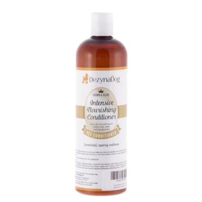 Image of Dezynadog Crown &amp; Glory Intensive Nourishing Dog Conditioner Revitalising for Dogs Matted Coats Preserves Restores Coat Prevents Damage Tangling, 450ml