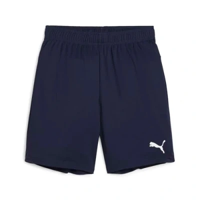Image of puma Unisex Teamgoal Jr Knitted Shorts, Navy White, 128 EU