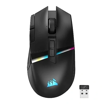 Image of CORSAIR DARKSTAR RGB WIRELESS MMO Gaming Mouse 26,000 DPI 15 Programmable Buttons Up to 80hrs Battery iCUE Compatible PC, PS5, PS4, Xbox Black