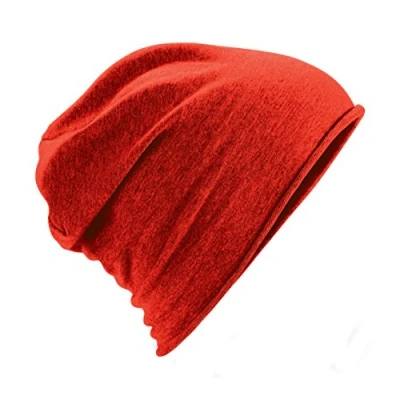 Image of Beechfield Unisex Jersey Beanie Classic Soft Hat Red