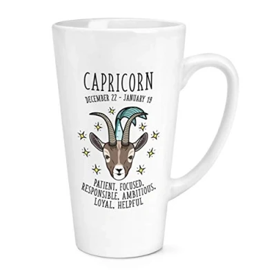 Image of Capricorn Horoscope 17oz Large Latte Mug Cup