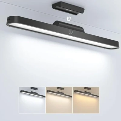 Image of Realky Unterbauleuchte Küche LED, Dimmbar Schrankbeleuchtung Kabellos, LED Lichtleiste mit Aufladbar, USB Batteriebetriebenes Küchenlicht für Spiegel, Schreibtische, Küchen, Schränke und Wand