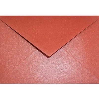 Image of Netuno 25 Pearlescent red envelopes DIN C6 114x162mm 4.49x6.39 inches 120gsm Aster Metallic Ruby gummed Pointed Flap no Window for Invitations Wedding Christmas Birthday Greeting Cards invites RSVP