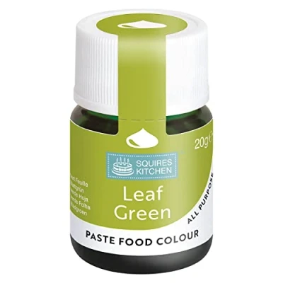 Image of Squires Kitchen Leaf Green Food Colouring Paste, Concentrated Colour for Use with Sugarpaste, Icing, Fondant, Modelling Pastes, Buttercream, Royal Cake Mixes and More 20g
