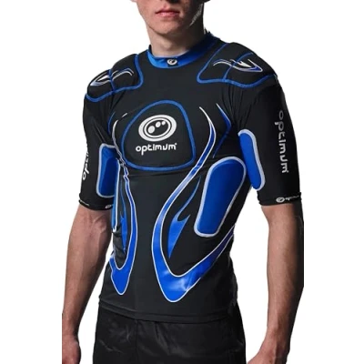 Image of Optimum Unisex Senior Inferno Protective Top, Black/Blue, Small