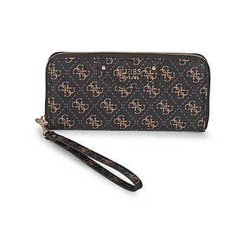 Image of Guess Brenton ZIP Around Wallet, Women&#039;s, Size: One Size, Brown
