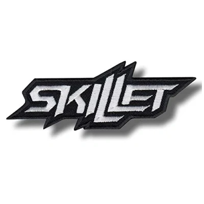 Image of Skillet Band Patch Badge Embroidered Iron on Applique