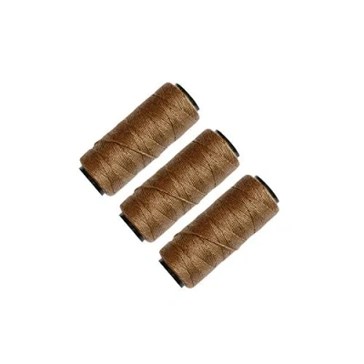 Image of 3 Rolls Sewing Thread for Hair Weave Bundles, Extensions, Weft, Making Wig DIY Weaving (Khaki)