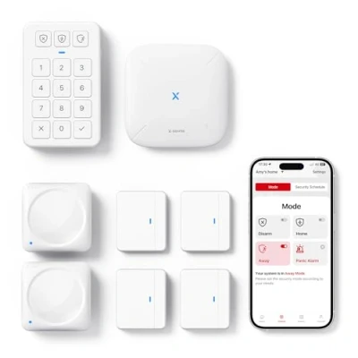 Image of X Sense Smart Home Security systems, Wireless alarm Works with Alexa, Supports Mobile App Alerts, Includes 1 Base Station, 4 Door Alarms, 2 Motion Sensors, Keypad, AS08