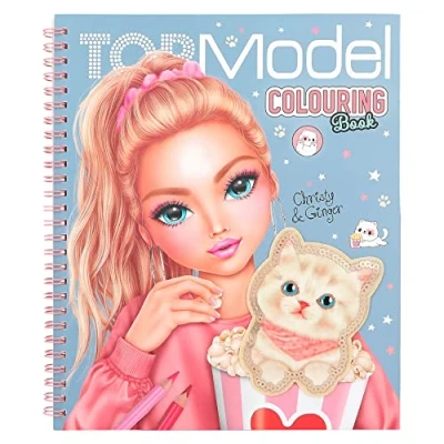 Image of Depesche TOPModel Cutie Star 12434 Colouring Book Set with 40 Pages for Designing Fashion Outfits and a Sticker Sheet