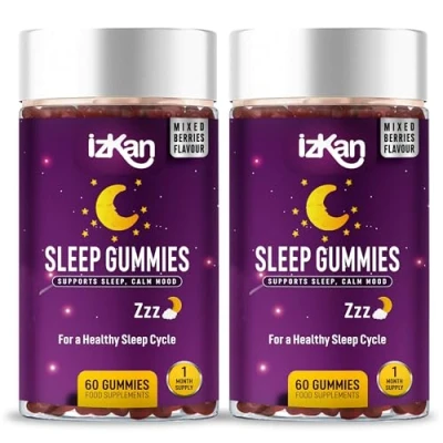 Image of Pro Sleep Gummies for Adults Magnesium, L Theanine, 5 HTP, Valerian Root, Passionflower Extract, Glycine, Chewable Supplement Aid Calm Mood Vegan 120 Berries Flavour (2)
