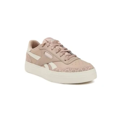 Image of Reebok Women&#039;s Court Advance Bold Sneaker, Blush/Chalk/Chalk, 4 UK