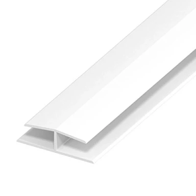 Image of Anthracite Grey 5m x 40mm Panel Joint Plastic PVC u H Section Joining Profile for Flat Roof Fascia