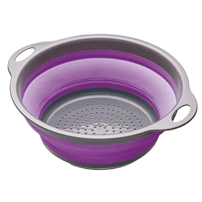 Image of Colourworks 2.8 Litres Collapsible Colander, 24 cm Purple