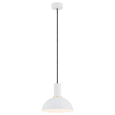 Image of Sines Dome Pendant Ceiling Light White Structure,Brass Elements